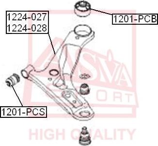 ASVA 1201-PCS - Тампон, носач vvparts.bg