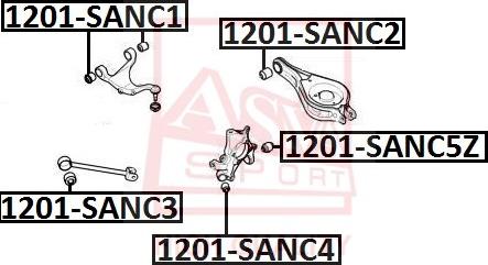 ASVA 1201-SANC1 - Тампон, носач vvparts.bg