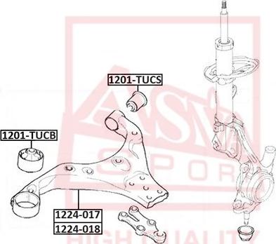 ASVA 1201-TUCB - Тампон, носач vvparts.bg