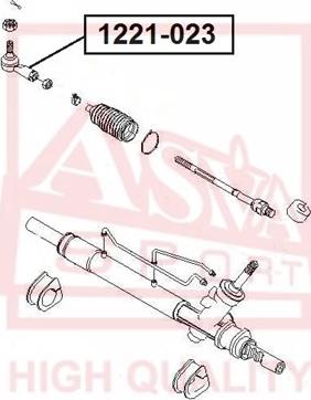 ASVA 1221-023 - Накрайник на напречна кормилна щанга vvparts.bg