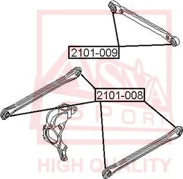 ASVA 2101-009 - Тампон, носач vvparts.bg