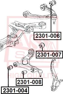 ASVA 2301-007 - Тампон, носач vvparts.bg