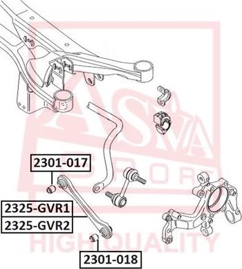 ASVA 2325-GVR1 - Носач, окачване на колелата vvparts.bg