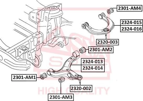 ASVA 2301-AM3 - Тампон, носач vvparts.bg