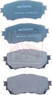 ASVA AKD-05102 - Комплект спирачно феродо, дискови спирачки vvparts.bg
