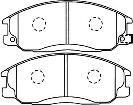 Kaishin D11115 - Комплект спирачно феродо, дискови спирачки vvparts.bg