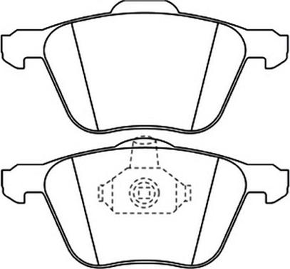 OEMparts D880-1 - Комплект спирачно феродо, дискови спирачки vvparts.bg