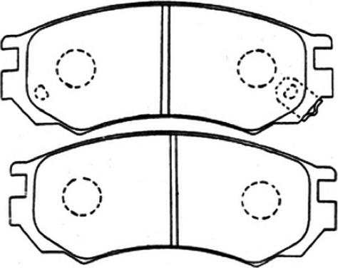 ASVA AKD-1361 - Комплект спирачно феродо, дискови спирачки vvparts.bg