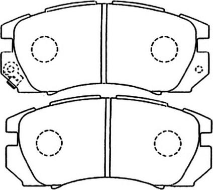 ASVA AKD-1335 - Комплект спирачно феродо, дискови спирачки vvparts.bg