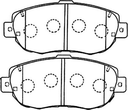 ASVA AKD-1324 - Комплект спирачно феродо, дискови спирачки vvparts.bg