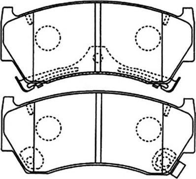 ASVA AKD-1289 - Комплект спирачно феродо, дискови спирачки vvparts.bg