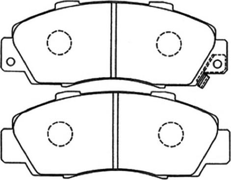 ASVA AKD-8254 - Комплект спирачно феродо, дискови спирачки vvparts.bg