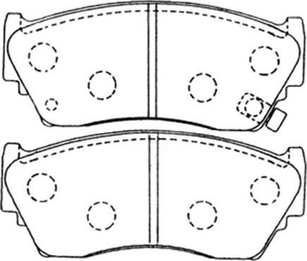 ASVA AKD-2226 - Комплект спирачно феродо, дискови спирачки vvparts.bg