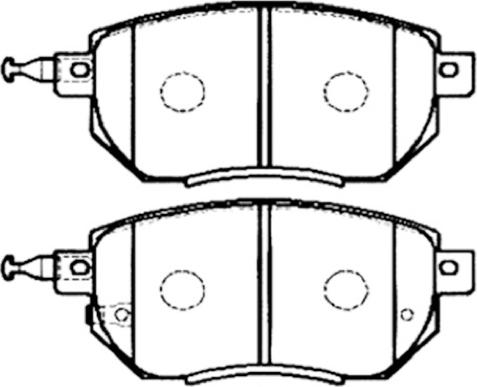 ADVICS-SEA B1N079 - Комплект спирачно феродо, дискови спирачки vvparts.bg
