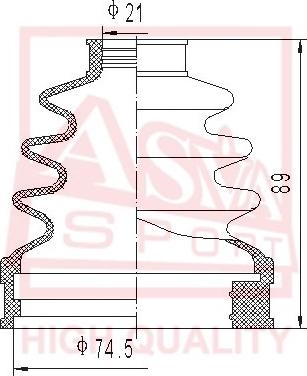 ASVA ASBT-506 - Маншон, полуоска vvparts.bg