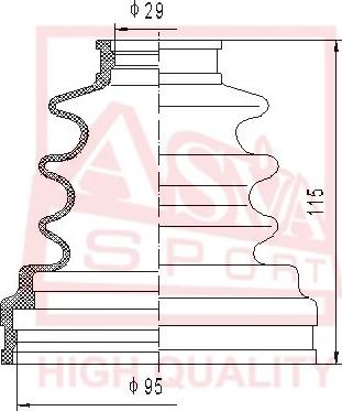 ASVA ASBT-64 - Маншон, полуоска vvparts.bg