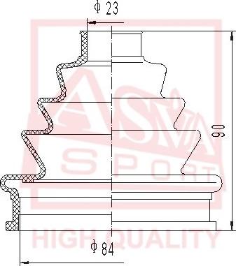 ASVA ASBT-148 - Маншон, полуоска vvparts.bg