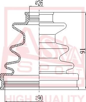 ASVA ASBT-100 - Маншон, полуоска vvparts.bg