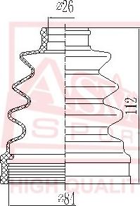 ASVA ASBT-107 - Маншон, полуоска vvparts.bg