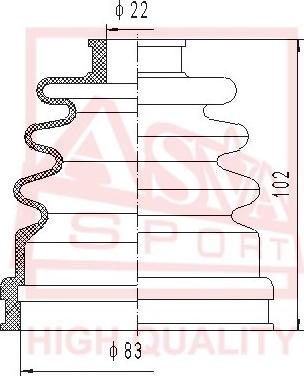 ASVA ASBT-116 - Маншон, полуоска vvparts.bg