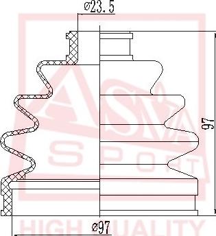 ASVA ASBT-110 - Маншон, полуоска vvparts.bg