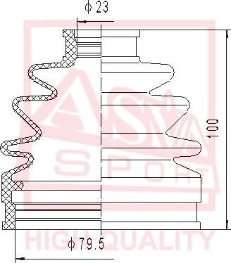 ASVA ASBT-138 - Маншон, полуоска vvparts.bg