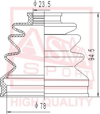 ASVA ASBT-121 - Маншон, полуоска vvparts.bg