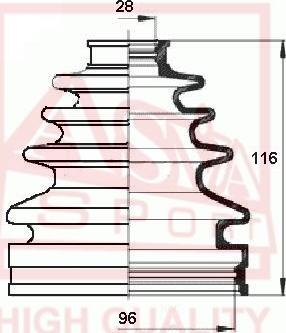 ASVA ASBT-816 - Маншон, полуоска vvparts.bg