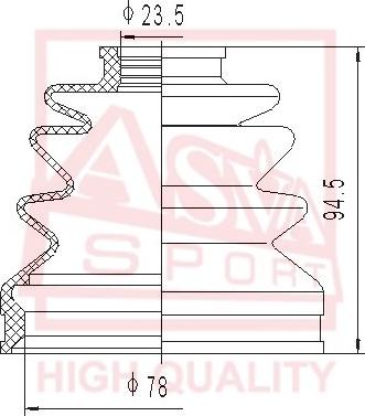 ASVA ASBT-2095 - Маншон, полуоска vvparts.bg