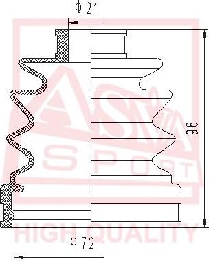 ASVA ASBT-2048 - Маншон, полуоска vvparts.bg