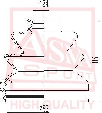 ASVA ASBT-2042 - Маншон, полуоска vvparts.bg