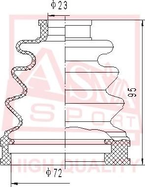 ASVA ASBT-2068 - Маншон, полуоска vvparts.bg