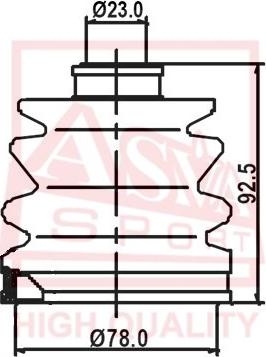 ASVA ASBT-2023 - Маншон, полуоска vvparts.bg