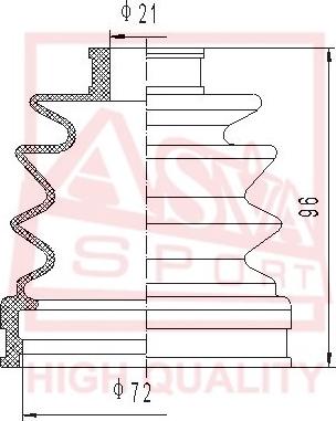 ASVA ASBT-2154 - Маншон, полуоска vvparts.bg