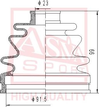 ASVA ASBT-2114 - Маншон, полуоска vvparts.bg