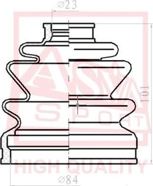 ASVA ASBT-2126 - Маншон, полуоска vvparts.bg