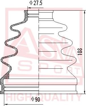 ASVA ASBT-ACV4 - Маншон, полуоска vvparts.bg