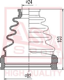 ASVA ASBT-AV1 - Маншон, полуоска vvparts.bg