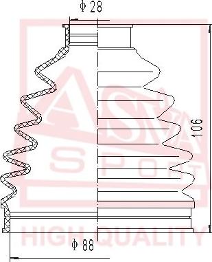 ASVA ASBT-BT50 - Маншон, полуоска vvparts.bg