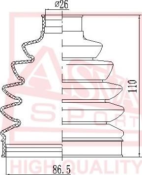 ASVA ASBT-E83 - Маншон, полуоска vvparts.bg