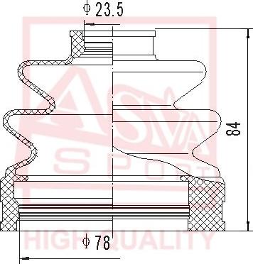 ASVA ASBT-HY89 - Маншон, полуоска vvparts.bg