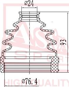 ASVA ASBT-INNS1 - Маншон, полуоска vvparts.bg