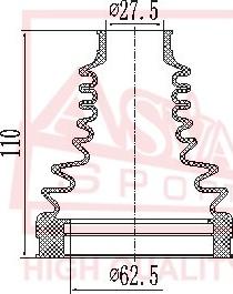 ASVA ASBT-INXE70 - Маншон, полуоска vvparts.bg