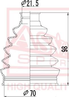 ASVA ASBT-SX4 - Маншон, полуоска vvparts.bg