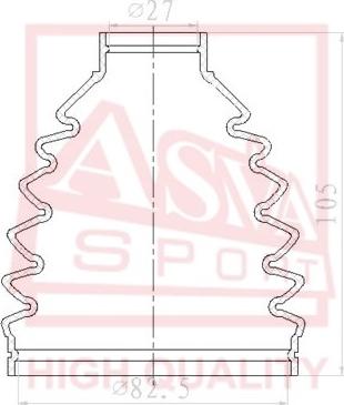 ASVA ASBT-ZZE15 - Маншон, полуоска vvparts.bg