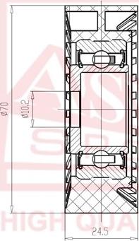 ASVA BMBP-002 - Обтящна ролка, клинов ремък vvparts.bg