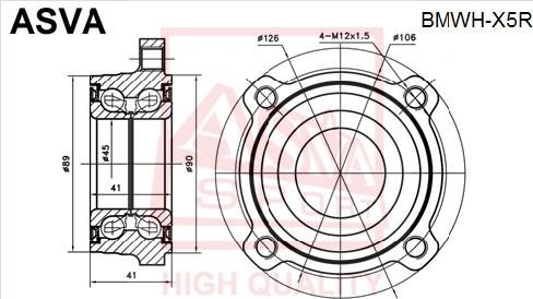 ASVA BMWH-X5R - Главина на колелото vvparts.bg