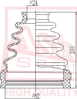 ASVA BT-IN909 - Маншон, полуоска vvparts.bg