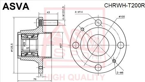 ASVA CHRWH-T200R - Главина на колелото vvparts.bg