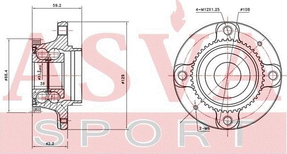 ASVA CTWH-BERA29 - Главина на колелото vvparts.bg